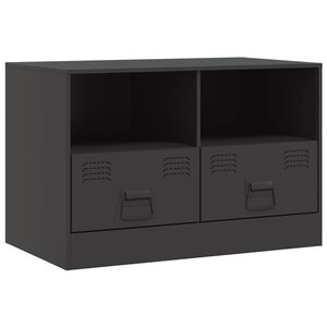 vidaXL TV-sk&aring;p svart 67x39x44 cm st&aring;l