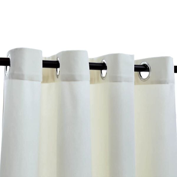 vidaXL Mörkläggningsgardiner med ringar 2st gräddvit sammet 140x245 cm