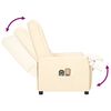 vidaXL Elektrisk massagefåtölj gräddvit konstläder