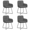 vidaXL Matstolar 4 pcs Sammet (V) M&ouml;rkgr&aring; 59 x 56,5 x 86 cm