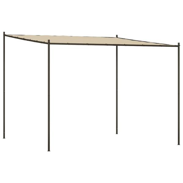 vidaXL Paviljong beige 3x3 m 180 g/m² tyg och stål