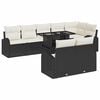 vidaXL Tr&auml;dg&aring;rdsoffset 9 st Svart Poly rattan