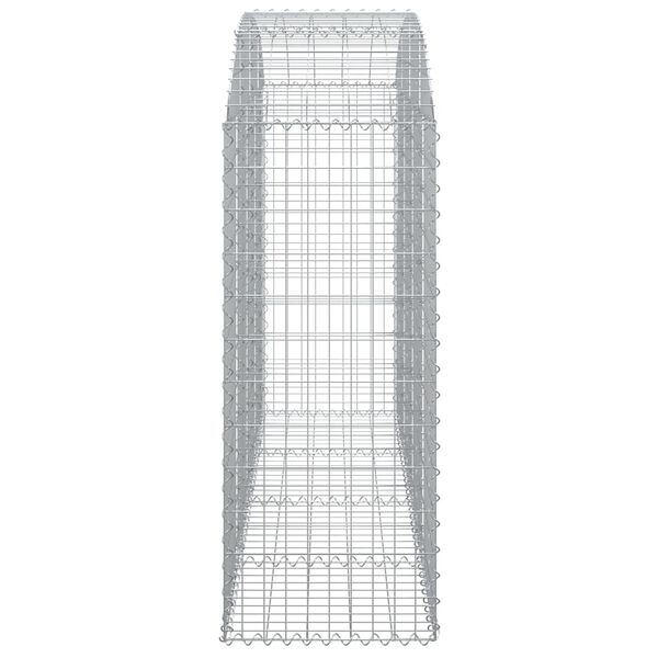 vidaXL Gabion bågformad 200x50x120/140 cm galvaniserat järn