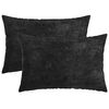 vidaXL Kudde 2 st HEERLEN Antracit 30 x 50 cm Chenilletyg