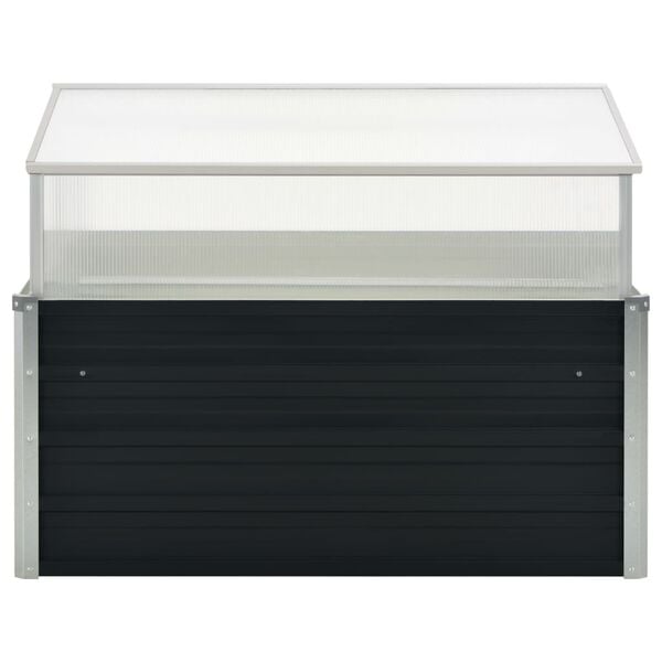 vidaXL Växthus antracit 100x100x77 cm galvaniserat stål