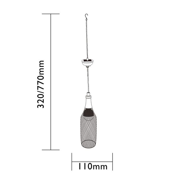 Luxform H&auml;ngande tr&auml;dg&aring;rdslykta solcell Flamenco LED