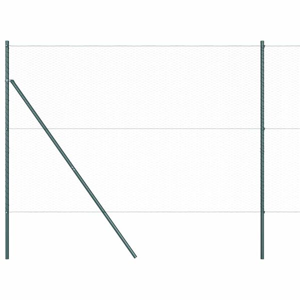 vidaXL St&auml;ngselstolpe Gr&ouml;n 10 x 1,5 m (25 mm n&auml;t) St&aring;l och PVC