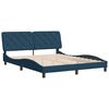 vidaXL Bed Frame without Mattress Blue 160x200 cm Velvet