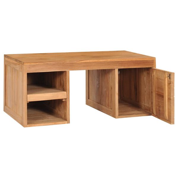 vidaXL Soffbord 90x50x40 cm massiv teak