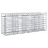vidaXL Gabion upph&ouml;jd s&auml;ng 2 pcs Silver