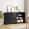 vidaXL Sideboard 2 pcs Svart Ek 70 x 41 x 75 cm Konstruerat tr&auml;