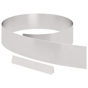 vidaXL Kant f&ouml;r gr&auml;smatta 4 st 450 x 15 cm Rostfritt st&aring;l Silver