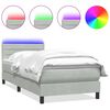 vidaXL Res&aring;rs&auml;ng med madrass och LED ljusgr&aring; 100x220 cm sammet