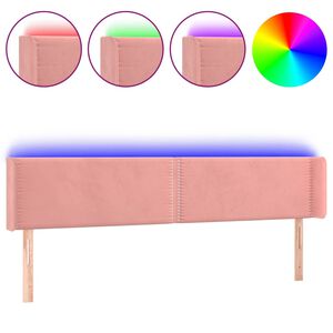 vidaXL S&auml;nggavel LED rosa 203x16x78/88 cm sammet