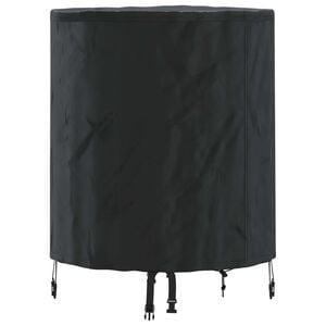 vidaXL Bordskydd 62 x 62 x 70 cm tyg Rund Vattent&aring;lig Svart