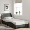 vidaXL Bed with Mattress "Dover" Dark Grey 90x200 cm Fabric