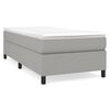 vidaXL Boxspring-s&auml;ngram ljusgr&aring; 90x200 cm tyg