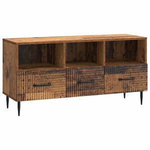 vidaXL TV-sk&aring;p med l&aring;da Gammalt tr&auml; 102 x 34,5 x 50 cm Konstruerat tr&auml;