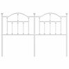 vidaXL Huvudgavel metall vit 135 cm