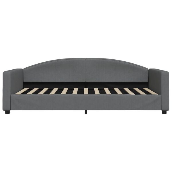 vidaXL Dagb&auml;dd m&ouml;rkgr&aring; 100x200 cm tyg