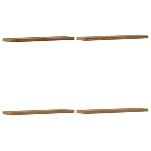 vidaXL V&auml;gghyllor 4 st artisan ek 40x10x1,5 cm konstruerat tr&auml;
