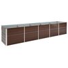 vidaXL Odlingsl&aring;da upph&ouml;jd galvaniserat st&aring;l 400x80x77 cm brun