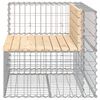 vidaXL Trädgårdsbänk gabion-design 92x71x65,5 cm massiv furu
