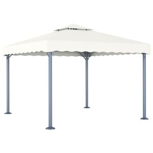 vidaXL Paviljong 300x300 cm gr&auml;ddvit aluminium