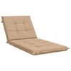 vidaXL Solstol Kudde GEMERT 100% Polyester Sand 190 x 70 x 9 cm