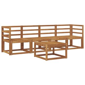 vidaXL Utomhussoffset 5 pcs Naturf&auml;rg Massivt Akaciatr&auml;