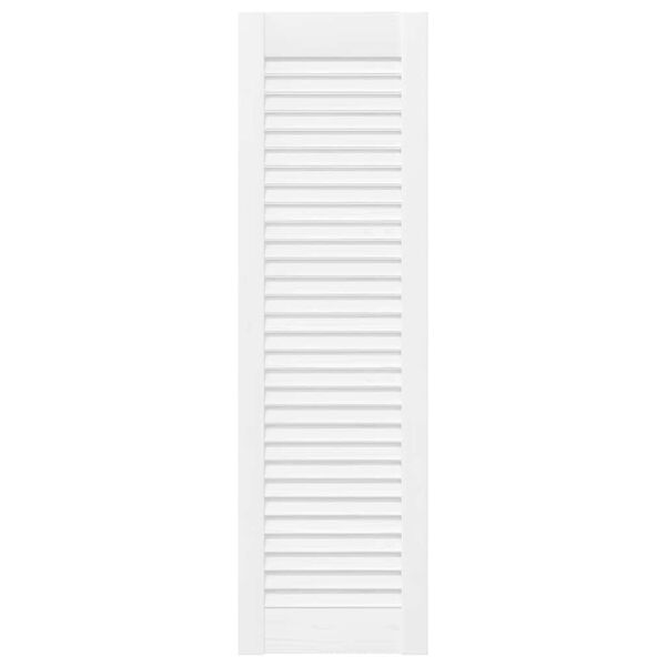 vidaXL Sk&aring;psd&ouml;rrar lamelldesign 2 st vit 99x29,5 cm