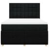 vidaXL Rams&auml;ng med madrass svart 160x200 cm tyg