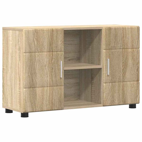 vidaXL Sideboard med hylla FLORIN Sonoma-ek 88,5 x 30,5 x 55,5 cm