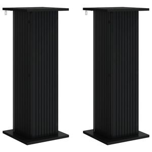 vidaXL V&auml;xtst&auml;ll 2 pcs Svart 30,5 x 30 x 80,5 cm Konstruerat tr&auml;