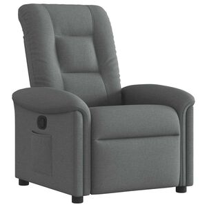 vidaXL Reclinerf&aring;t&ouml;lj m&ouml;rkgr&aring; tyg