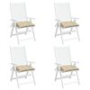 vidaXL Stolsdynor 4 st beige 40x40x7 cm oxfordtyg