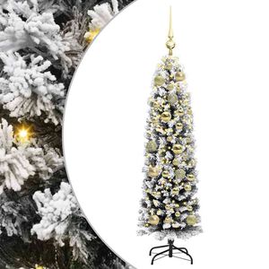vidaXL Konstgjord julgran Gr&ouml;n 120 cm PVC och st&aring;l och plast