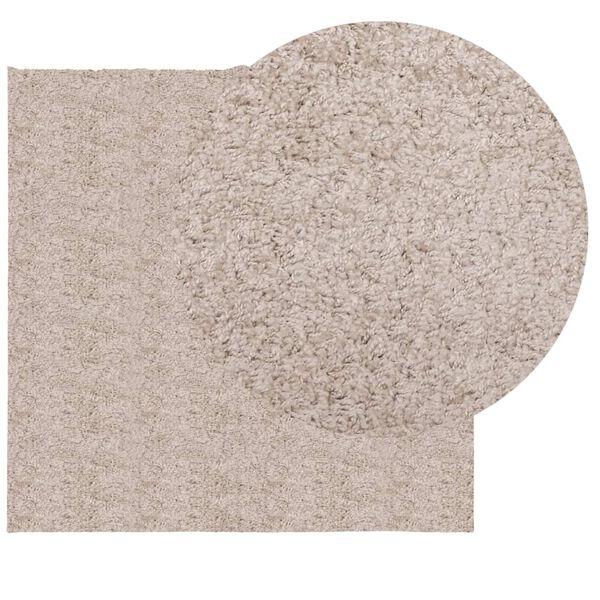 vidaXL Ryamatta PAMPLONA l&aring;ng lugg modern beige 160x160 cm