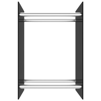 vidaXL Vedställ svart 40x35x60 cm glas