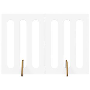 vidaXL F&auml;llbar husdjursgrind 2 pcs Vit 100,5 x 38 x 70 cm