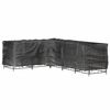 vidaXL Överdrag för utemöbler 16 ölj. 260x210x80cm L-format