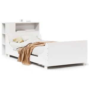 vidaXL S&auml;ngram utan madrass vit 75x190 cm massiv furu