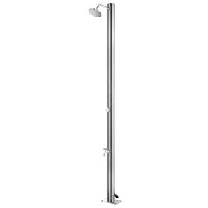 vidaXL Utedusch 215 cm rostfritt st&aring;l