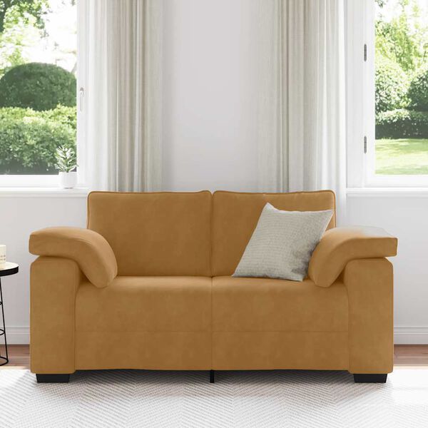 vidaXL Loveseat soffa brun 120 cm sammet
