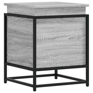 vidaXL F&ouml;rvaringsl&aring;da med lock gr&aring; sonoma 40x40x51,5cm konstruerat tr&auml;