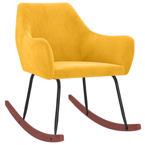 vidaXL Gungstol gul sammet