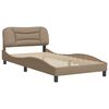 vidaXL Bed Frame without Mattress "Hvar" Cappuccino 100x200 cm Faux Leather