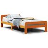 vidaXL S&auml;ngram utan madrass vaxbrun 75x190 cm massiv furu