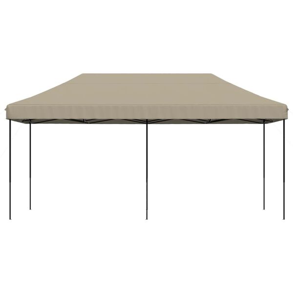 vidaXL Pop-Up hopfällbart partytält 580x292x315 cm taupe