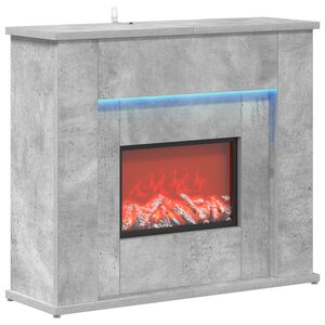 vidaXL Eldstad med LED-slinga Betong 63 x 20 x 54,5 cm Konstruerat tr&auml;
